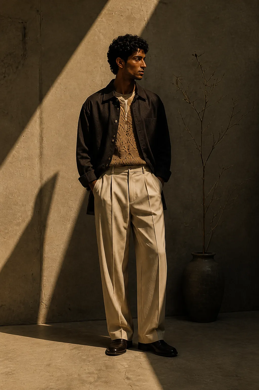 Indian menswear editorial portrait